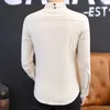 Camicie eleganti da uomo Camicia a maniche lunghe da uomo Versione coreana dell'auto-coltivazione Tendenza Non stirare Moda Casual Abbigliamento da uomo giovaneUomo