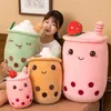 かわいいボバミルクティーぬいぐるみソフトぬいぐるみアップルピンクイチゴ味ミルクティーハグ枕ボール横痃ティーカップクッション