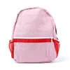 Rouge Grand Seersucker Sacs D'école 25pcs Lot GA entrepôt Coton Rayures Classique Sac À Dos Doux Fille Sacs À Dos personnalisés Garçon DOMIL106031