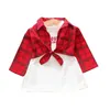 Baby Mädchen Mantel Oberbekleidung Outfits Kleider Set für die erste Weihnachtsfeier Kleid + Jacke Top 1 Jahr Taufkleidung Modeanzug 220326