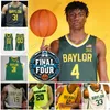 2021 نهائي أربعة بايلور كرة السلة جيرسي NCAA كلية Ja'kobe Walter Kendall Brown 12 Jared Butler 11 Mark Vital Daitchell Dain Dainja LJ Cryer Matthew Mayer