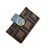 Porte-cartes Portefeuille mode milieu sandwich cartes pratiques sac 5 emplacements pour cartes avec logo étiquette interne cuir de veau noir 6 couleurs disponibles