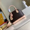 Najwyższej jakości skrzynki projektant torebki damskie torby na ramię 5A skórzana torba z grubej bawełny fashion lady alma bb crossbody torebka shell kieszeń na suwak M53152