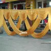 6 meter length wedding backdrop party decoration ice silk fabric drapery gold swag stage background drape curtain backdrop swags1459274