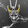 Anhänger Halsketten Vintage Punk Gold Silber Farbe Geist Gothic Böse Teufel Schädel Maske Halskette Coole männer HIPHOP Rock Party schmuckAnhänger