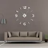 Barber Shop Giant Diy Wall Clock Mirror Surface Toolkits Dekorativ klocka Frisör Gift Beauty Salon Art 220426