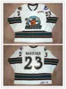 C26 NIK1 2001 02マニトバムース23 Todd Warriner Hockeyジャージ刺繍ステッチカスタム任意の数字と名前Jersey