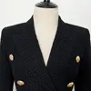 Damespakken Blazers S-5XL Spring en Autumn Fashion hoogwaardige kleine pak knop kort zwart wit jas