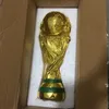 Trophée de Football en résine dorée européenne, cadeau, trophées de Football du monde, mascotte, décoration de maison et de bureau, artisanat 275H