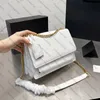 SUNSET ORTA ZİNCİR Omuz Çantaları tasarımcı lüks crossbody çanta Deri Kadın Çanta Flap Timsah Timsah Desen Altın Gümüş Mektubu