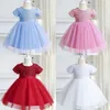 3-8 ans robe de princesse paillettes fête enfants vêtements fleur filles mariage soirée dentelle robe de bal robes d'enfants élégantes pour fille 220426