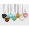 Charms 20Pcs Heart Healing Crystal Chakra Quartz Stone Gemstone Pendant Jewelry Making F3MFCharms
