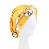 2022 New Muslim Bohemia print Braided Turban Hat Handmade Bandanas Hijab Women Inner Caps arab wrap Chemo Hats Head Wearing turbante