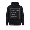 Diy je eigen foto ontwerpt tekst print hoodies dames heren heren hoodie eu maat lange mouw camisa 220722