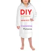 NAYDESIGNS 3D AANPASSEN WINTER WARME BADROBE VOOR KINDEREN VERENDE FLANCEL gewaden 2t 6t Girls Boys Sleepwear Cotton Dropship 220616