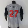 Mi208 Shohei Ohtani Jersey Glaus Mike Trout City Grey White Red Navy Black Fashion Turn Back Pinstripe Pullover Cool Base Size S-3XL