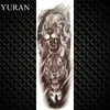 NXY Temporary Tattoo Yuran Flash Fake Full Arm Soldier s Waterproof Lion Knight Angel Tatoo for Men Women Body Leg Art Sticker 0330