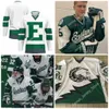 2022 NCAA Custom Eastern Michigan Eagles Maglia da hockey EMU 21 Lucas Linville 24 Brandon Papke 25 Alexander Bump 30 Kevin OShea Luke Hattie Tyler Mcintosh Luke Dmytro