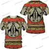 Erkek Tişörtler Moda Erkek Afrika Baskılı Tee Üstler Afrika Dashiki Giyim Erkek Giysileri İçin Günlük Kısa Kollu Tişört