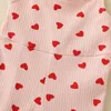 FOCUSNORM 0-5Y Valentines Days Lovely Baby Girls Jumpsuits Love Heart Printed Strap Sleeveless Elastic Flare Pants 220525