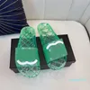 Estate Uomo Donna Sandali con pantofola di cristallo Scivoli in gomma trasparente Designer Scarpe Pantofole piatte Sandalo da spiaggia di lusso Plus Size 11