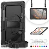 Dragonne Bandoulière 360 Rotative Béquille Étui de Protection avec Protecteur d'écran pour 14,6 Samsung Galaxy Tab S8 Ultra 2022 Tablette SM-X900 SM-X906