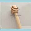 Other Dinnerware Kitchen Dining Bar Home Garden 8Cm Mini Wooden Honey Stick Dippers Party Supply Spoon Hon Dhkrw