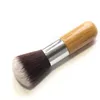 Home Multi-functional wooden handle makeup foundation brush bamboo round top brush powder tool LK165