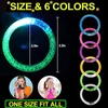 Glow Sticks Bracelets Articles de fête dans l'obscurité LED clignotant Poignet Lumineux Bracelet Bracelet Light Up Jouets Mariage Déco 220817