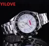 In vendita Mens Quartz Movement Watches Classic Style 43mm Full inossidabile cinghia in acciaio inossidabile orologio da polso a polso a zaffiro Super Factory Orologio