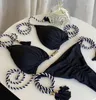 Costumi da bagno da donna Feeling Costume da bikini con cinturino intrecciato Costume da bagno sexy in tinta unita di moda Set da 2 pezzi Costume da bagno rosa da donna