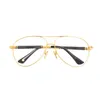 إطارات للجنسين 2024 نظارة شمسية Vazrobe Gold نظارات الذكور من الذكور نظارات كبيرة الحجم تصمم نظارات كبيرة للاستلام نظارات Seae22 عظيمة على الانترنت امرأة