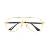 أزياء النظارات الشمسية إطارات Vazrobe Gold Eyeglasses ذكر نظارات كبيرة الحجم من الرجال تصميمات كبيرة لاستلام نظارات Seae22