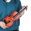Violin Kids Eduacational Toy Mini Electric Violin with 4 Adjustable Strings Violin Bow Children Musical Intrument Toy 220419
