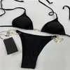 ملابس السباحة Womens G Chain Bikini Set Suit Suit Thong Black Girl Swimsuit Sexy Fashion Pink Triangl Tankini Beach Cover Push Up Summer Wathing 20SS 9KX9