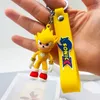 أنيمي الأسرع من سونيك PVC مفتاح Keychain Cartoon Care -Bag Bech -keychain هدية الطالب