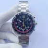 F1 Reloj para hombre Cara negra estilo deportivo de carreras Japón VK Movimiento de cuarzo Uhr Cronógrafo pulsera de caucho 43 mm Hanbelson