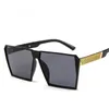 Sunglasses 2022 Men Oversize Square Women Fashion Flat Top Gradient Sun Glasses Rimless Large Frame Oculos Zonnebril Dames
