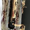 High-end zwart goud origineel 992 structuur drop b tone professionele tenorsaxofoon zwart vergulde tenorsax jazzinstrument