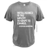 Футболка Стивена Хокинга «Интеллект — способность адаптироваться к изменениям», футболки из чистого хлопка, топы 220504