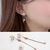 Stud Fashion 925 Sterling Silver Flower Long Earrings For Women Girls Gift Statement Jewelry Korean EarringSstud Kirs22