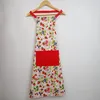 Cotton Printing Apron with pocket 60x90cm Strawberry design