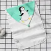 Baby Sweat Wipes Layer Cartoon Pad Back Towels for Kids 4 Layers of Gauze Sweat-proof Towel Animal Picture Cotton Summer Absorb Towels