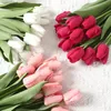 Fleurs artificielles tulipe en soie pour la décoration de la maison, couronnes de fleurs décoratives