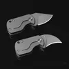 Top quality High End Small Pocket Folding Knife S35VN Drop Point Stone Wash Blade TC4 Titanium Alloy Handle Ball Bearing EDC Knives