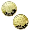 Novo Papai Noel Wishing Coin Collectible Gold Bated Souvenir Coin Collection North Pólo Presente Feliz Christmas Comemorativa Coin F3254446