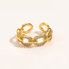 Anneaux Anneaux Femmes Love Charms Bijoux de mariage Supplies Crystal Diamond 18K Gold Cople Copper Finger Ajustement ACCESSOIRES DE LURX