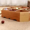 Подушка /декоративная деревянная сухофруктная коробка с крышкой многоорадочные контейнер для хранения закуски для склад