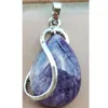 Pendant Necklaces Opal Tiger Eye Lapis Lazuli Crystal Howlite Blue Sand Carnelian Goldstone Rhodorite Water Drop Bead 1pcs WFH982Pendant
