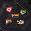 Rainbow Flag Letter Seal Clothes Brooches Women Alloy Enamel Lapel Pin For Backpack Bag Clothing Sweater Skirt Badges Buckle Brooc2756